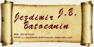 Jezdimir Batoćanin vizit kartica